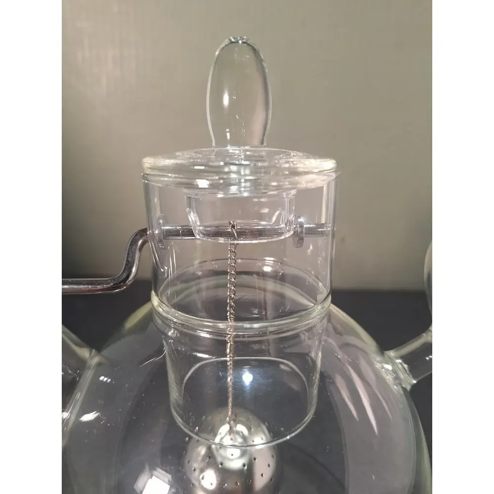 Michael Graves Leonardo Nanna Glass Teapot Germany Crank Infuser Postmodern 1996